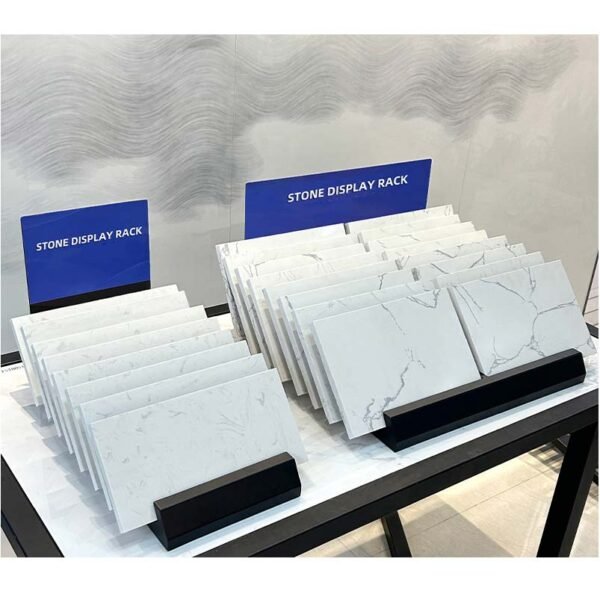 Quartz stone tabletop display rack