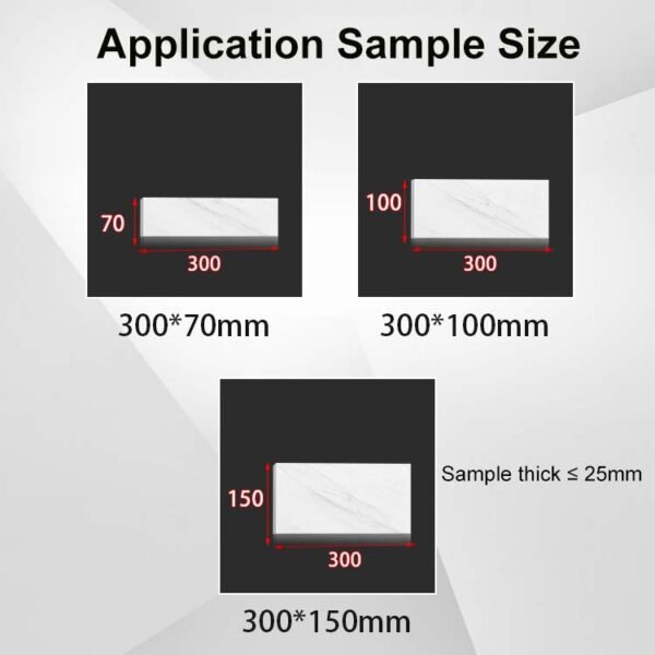 quartz countertop display rack application sample size